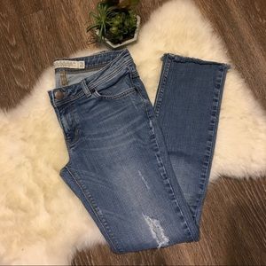 Zara Distressed Frayed Hem Jeans Size 6
